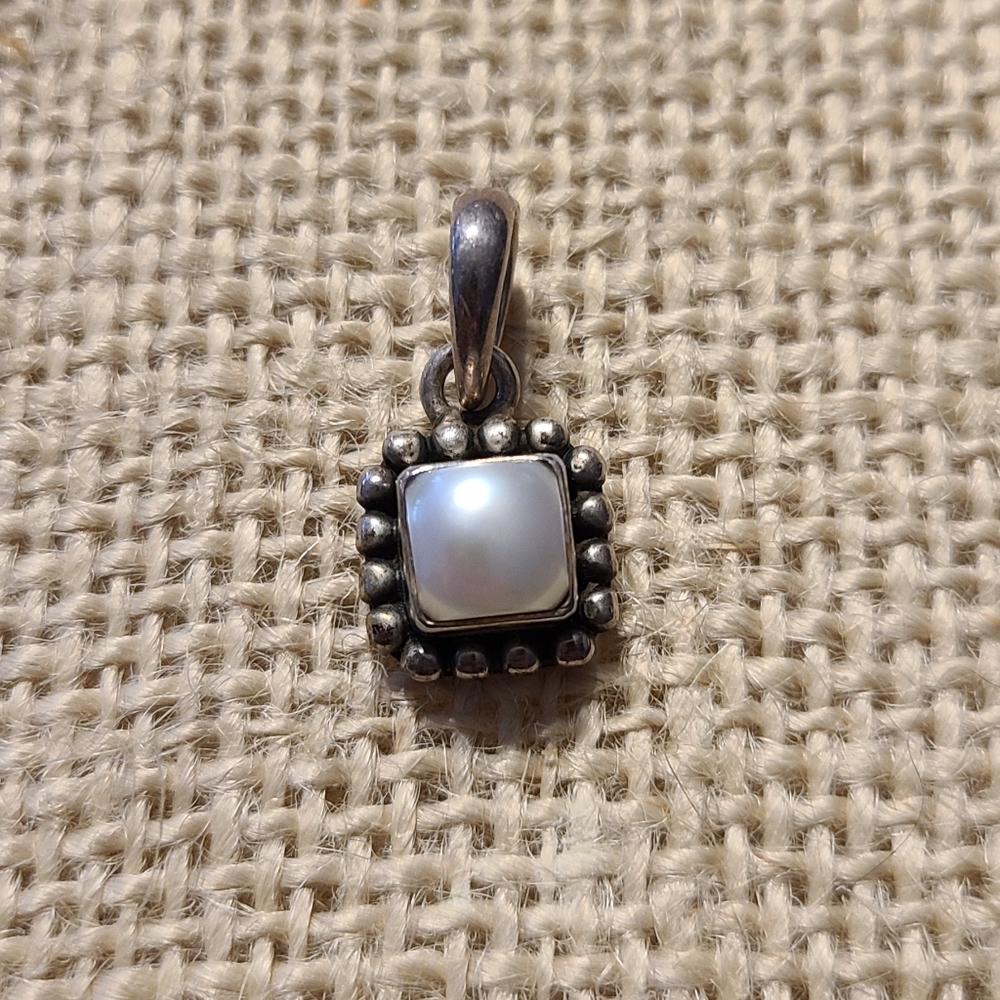 Silpada Pearl and Sterling Pendant